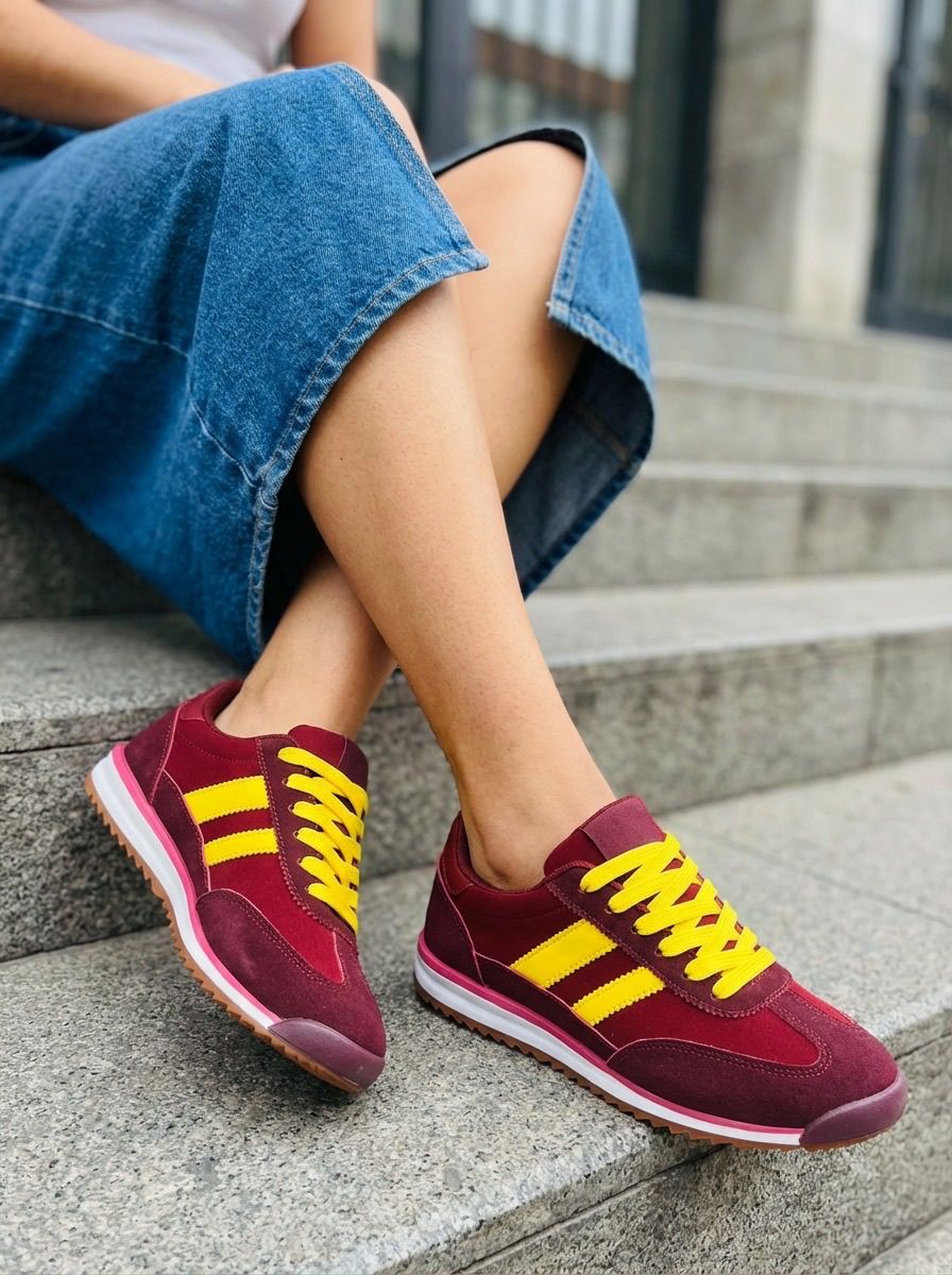 Women's Fashion Double Strip Casual Trainers – Wholesale Bulk Pack (12 Pairs)