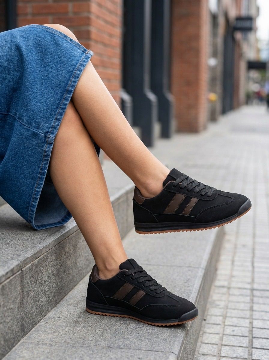 Women's Fashion Double Strip Casual Trainers – Wholesale Bulk Pack (12 Pairs)