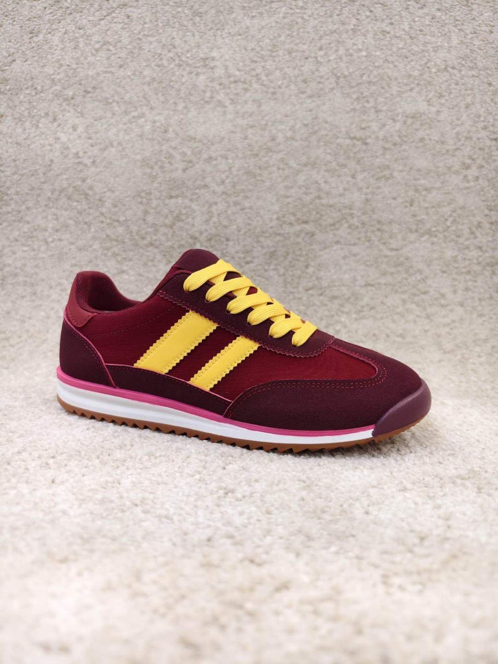 Women's Fashion Double Strip Casual Trainers – Wholesale Bulk Pack (12 Pairs)