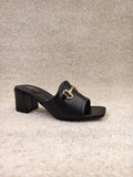 Women's Fashion Strappy Low Block Mule Heels – Wholesale Bulk Pack (12 Pairs)