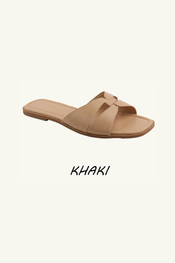 Slip‑On Flat Cross Over Detail Sandal Sliders – Wholesale Bulk Pack 12 Pairs