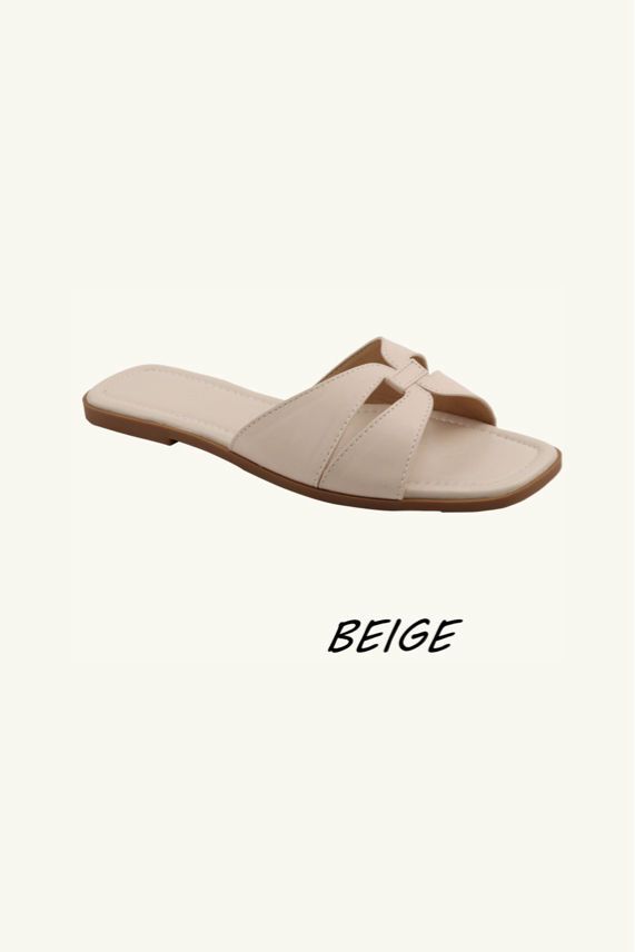 Slip‑On Flat Cross Over Detail Sandal Sliders – Wholesale Bulk Pack 12 Pairs