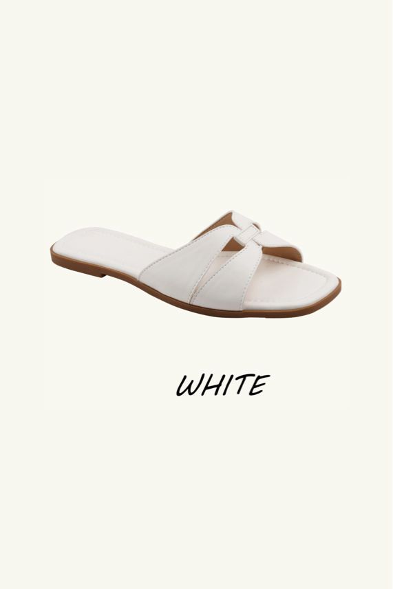 Slip‑On Flat Cross Over Detail Sandal Sliders – Wholesale Bulk Pack 12 Pairs
