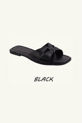 Slip‑On Flat Cross Over Detail Sandal Sliders – Wholesale Bulk Pack 12 Pairs