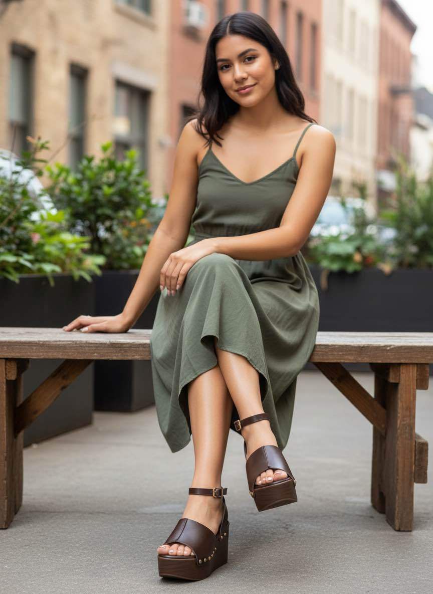 Medium High Ankel Strap With Gold Studs Wedge Heels– Wholesale Bulk Pack 12 Pairs