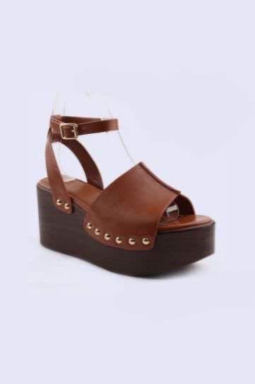 Medium High Ankel Strap With Gold Studs Wedge Heels– Wholesale Bulk Pack 12 Pairs