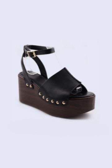 Medium High Ankel Strap With Gold Studs Wedge Heels– Wholesale Bulk Pack 12 Pairs