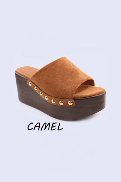 Medium High Slip on Mule Wedge Heels– Wholesale Bulk Pack 12 Pairs