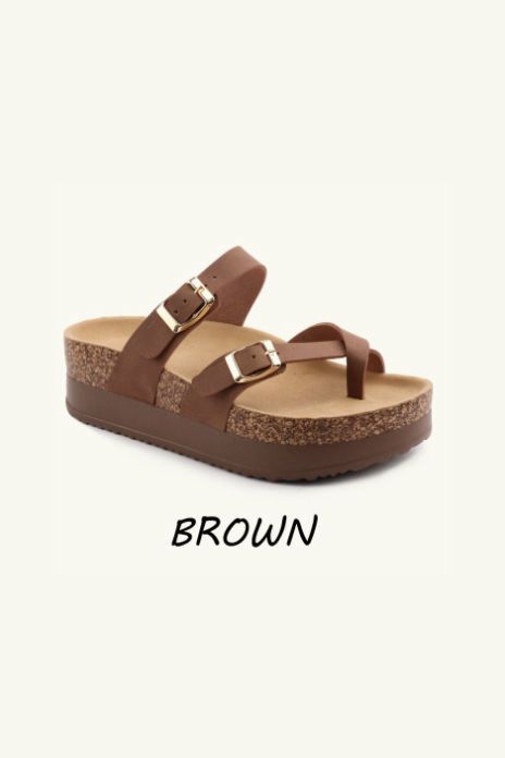 Strappy Flatform Cross Over Slider Sandals– Wholesale Bulk Pack 12 Pairs