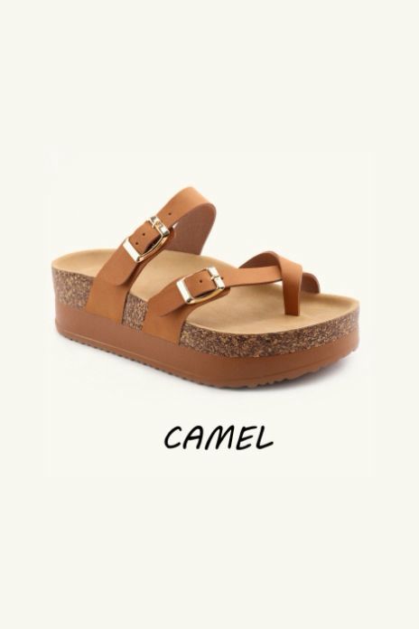 Strappy Flatform Cross Over Slider Sandals– Wholesale Bulk Pack 12 Pairs