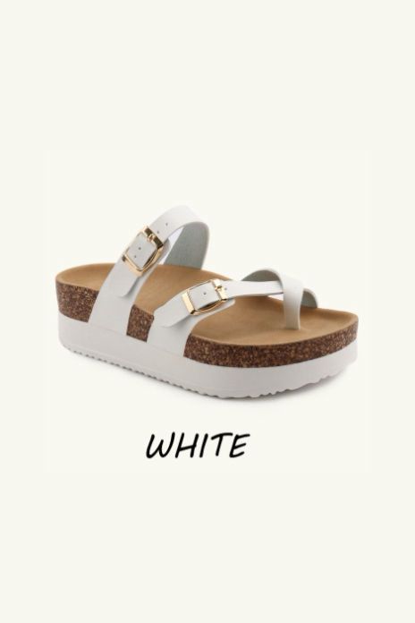 Strappy Flatform Cross Over Slider Sandals– Wholesale Bulk Pack 12 Pairs