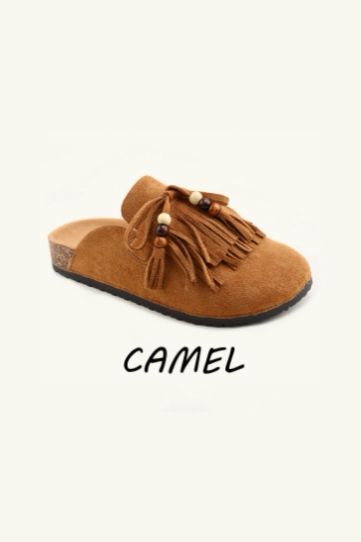 Slip‑On Chunky Tassle Mule Sliders– Wholesale Bulk Pack (12 Pairs)