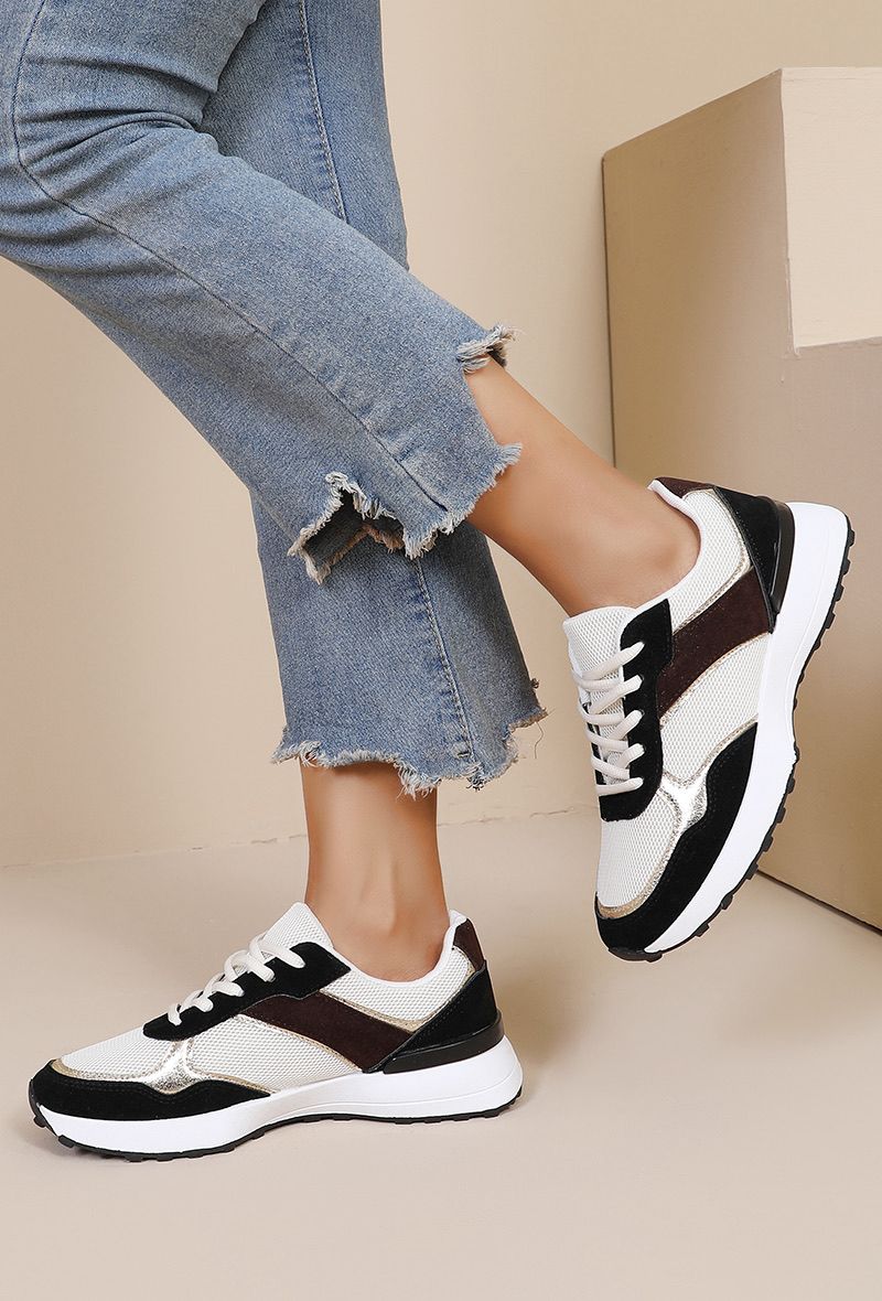 Casual Fashion Textile Panel Trainers – Wholesale Bulk Pack 12 pairs