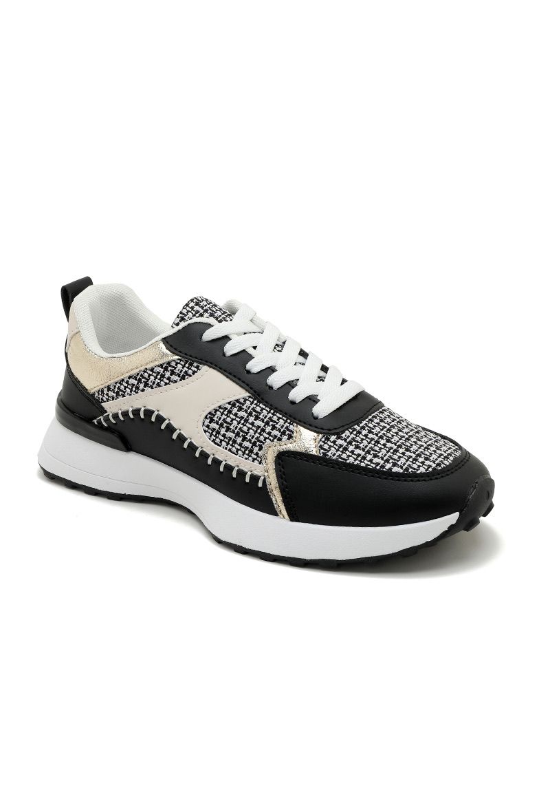Casual Fashion Textile Stitch Panel Trainers – Wholesale Bulk Pack 12 pairs