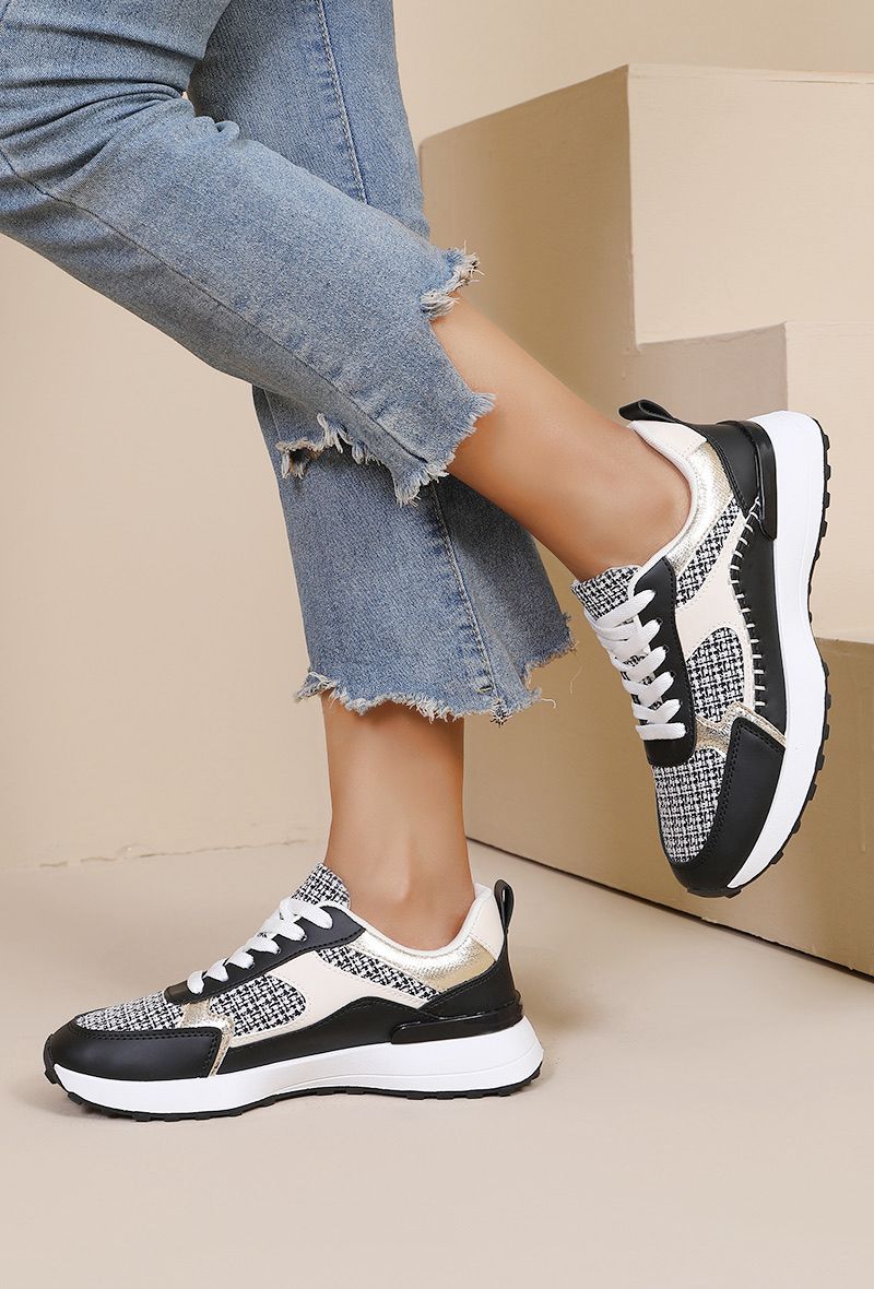 Casual Fashion Textile Stitch Panel Trainers – Wholesale Bulk Pack 12 pairs