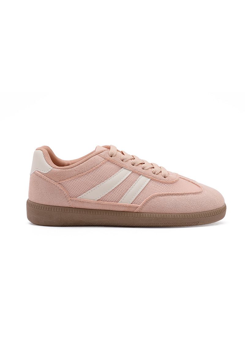 Pink Casual Fashion Double Stripe Trainers – Wholesale Bulk Pack 12 pairs