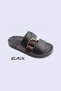 Women's Fashion Slip‑On Buckle Sliders– Wholesale Bulk Pack (12 Pairs)